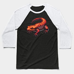 Pixelated Salamander Artistry Baseball T-Shirt